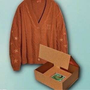 TAYLOR SWIFT THE LIFE OF A SHOWGIRL CARDIGAN BOX SET Adult Sz M/L - NWT